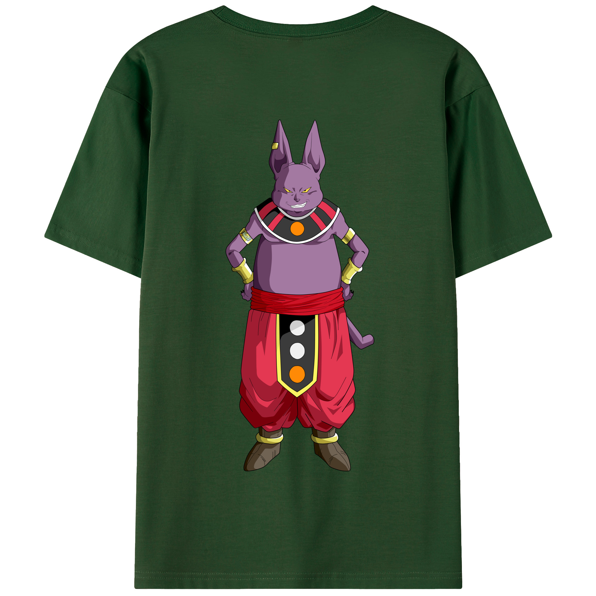 （画像用） ドラゴンボール シャンパ DRAGON BALL Champa 綿100％半袖Tシャツ（背面プリント）